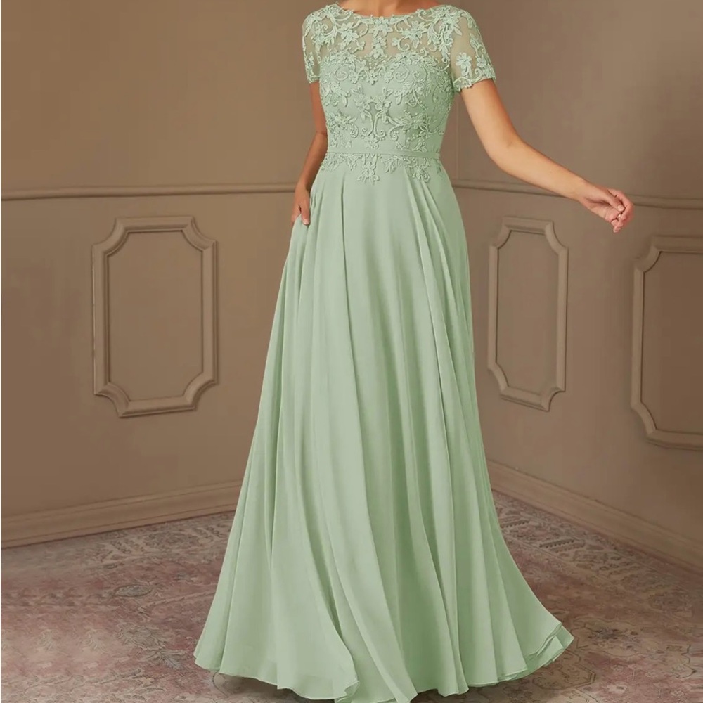 Azazie Adina Dusty Sage Mother of the Bride A-Line NWT Dress